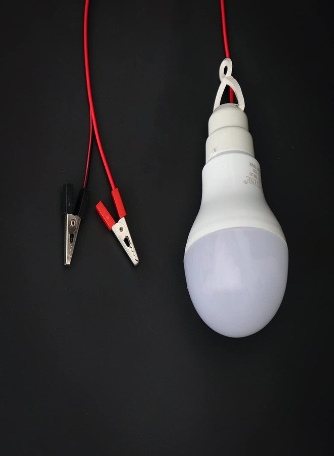 إلكترونيك سبايسس مصباح إلكتروني يعمل بالطاقة الشمسية بجهد 12 فولت تيار مستمر، بتقنية SMD LED، لون أبيض كريستالي عالي السطوع، مزود بزوج من موصلات التمساح. - Image 2